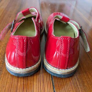 Young Soles T-BAR SHOE DOTTIE PATENT LEATHER LONDON RED